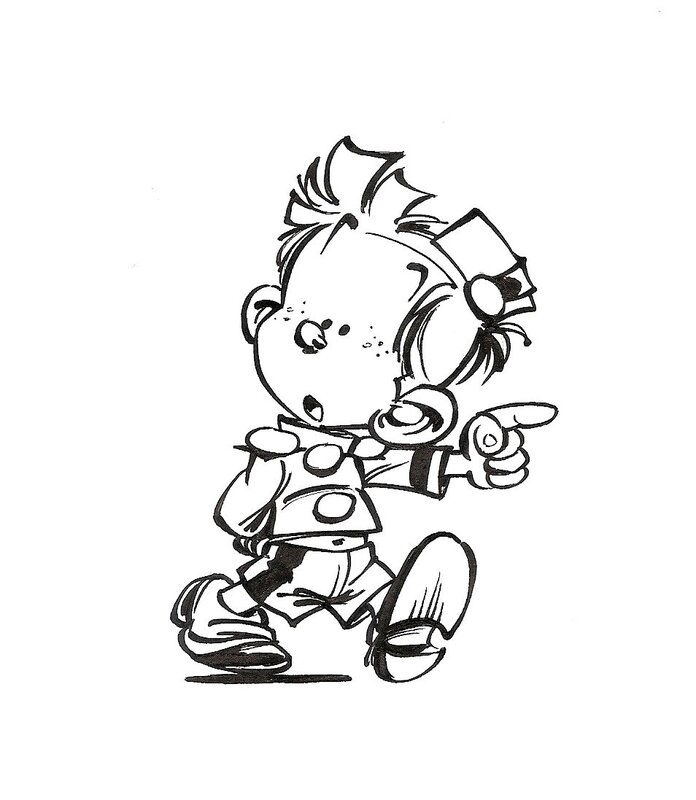 Petit Spirou par Janry - Illustration originale