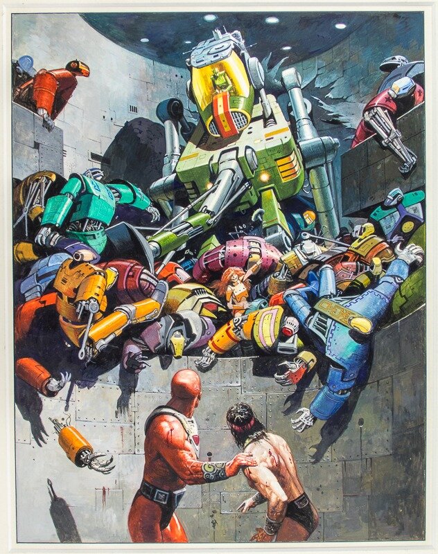 Don Lawrence, Original splash page Storm 18 - De Robots van Danderzei (The Robots of Far Sied) - Comic Strip