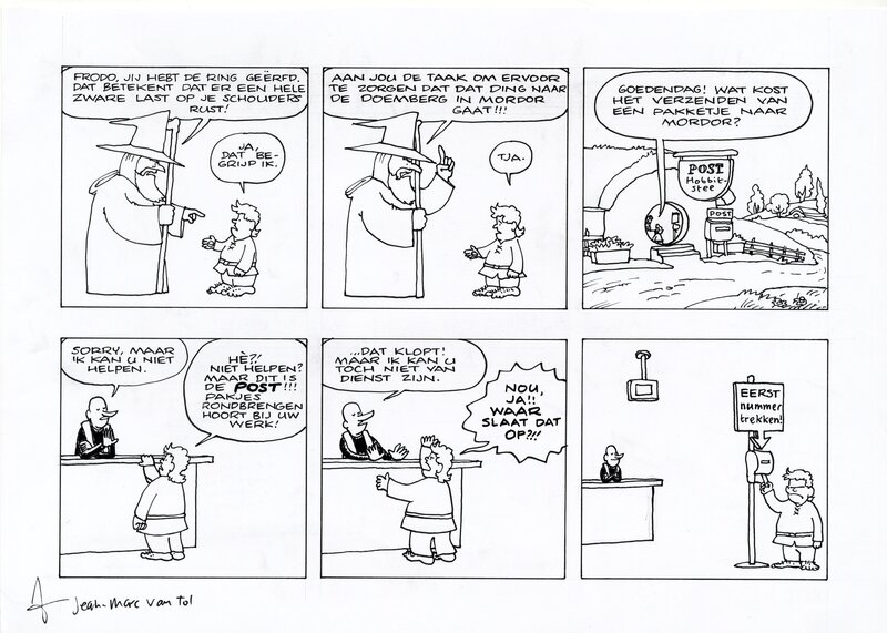 Jean-Marc van Tol, 2014 - Kort en Triest (2 x half a page - Duch KV) - Comic Strip