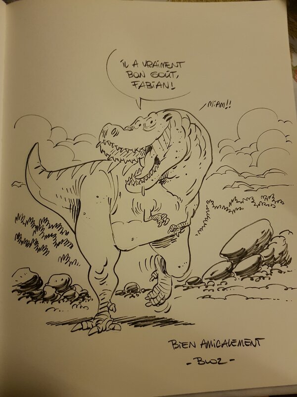 Dinosaure par Bloz - Dédicace