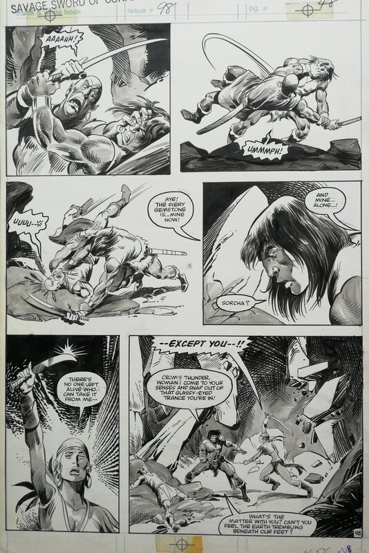 John Buscema, Pablo Marcos, Savage Sword of Conan 98 page 48 - Planche originale