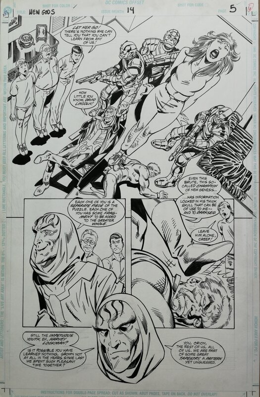 New Gods 14 page 5 par John Byrne, Bob Wiacek - Planche originale