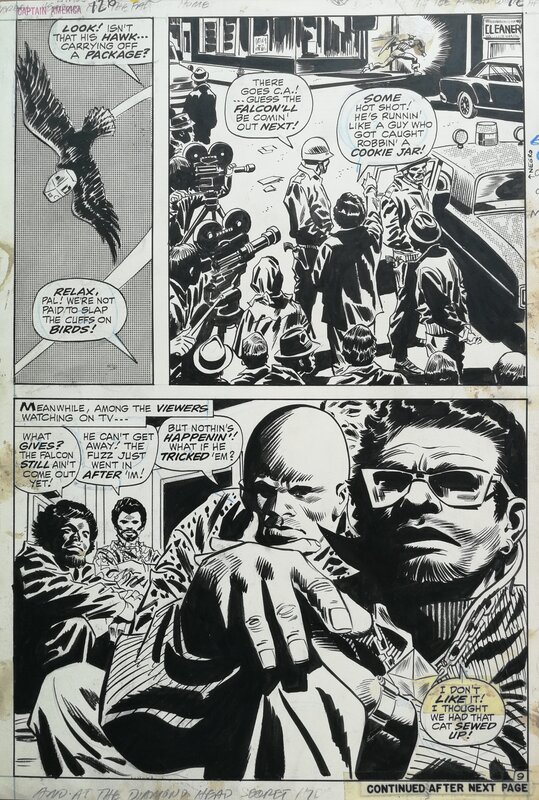 Gene Colan, Frank Giacoia, Captain America 126 page 9 - Comic Strip