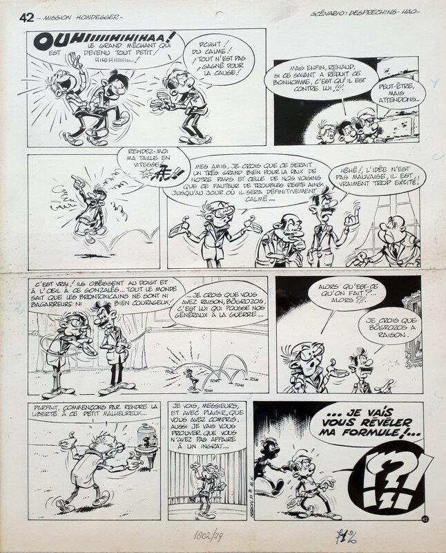 Pierre Seron, Des petits hommes au brontoxique P.42 - Comic Strip