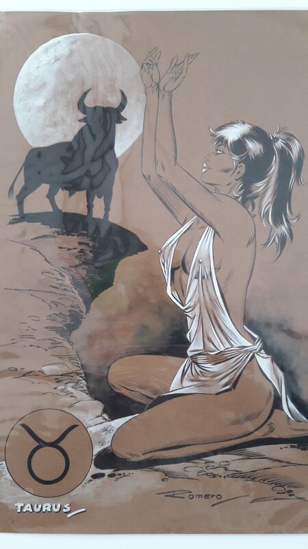 Romero, Enric Badia -- Modesty Blaise - Taurus - Illustration originale