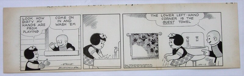 Ernie Bushmiller, Nancy s'en lave les mains - Planche originale