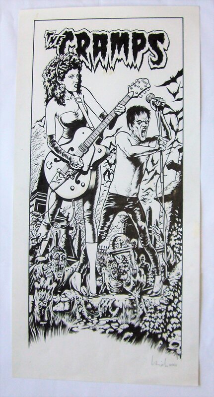 Erik Kriek, The cramps - çà décoiffe ! - Original Illustration