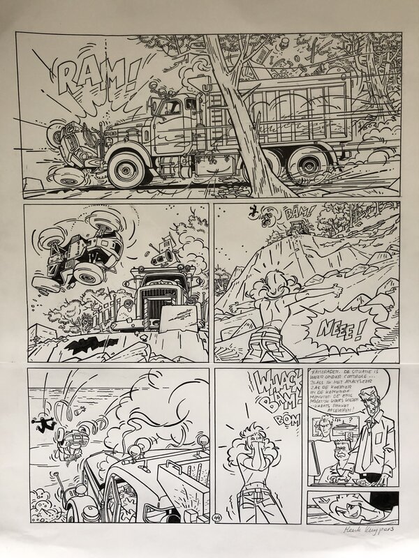 Henk Kuijpers, Original page Franka - Comic Strip