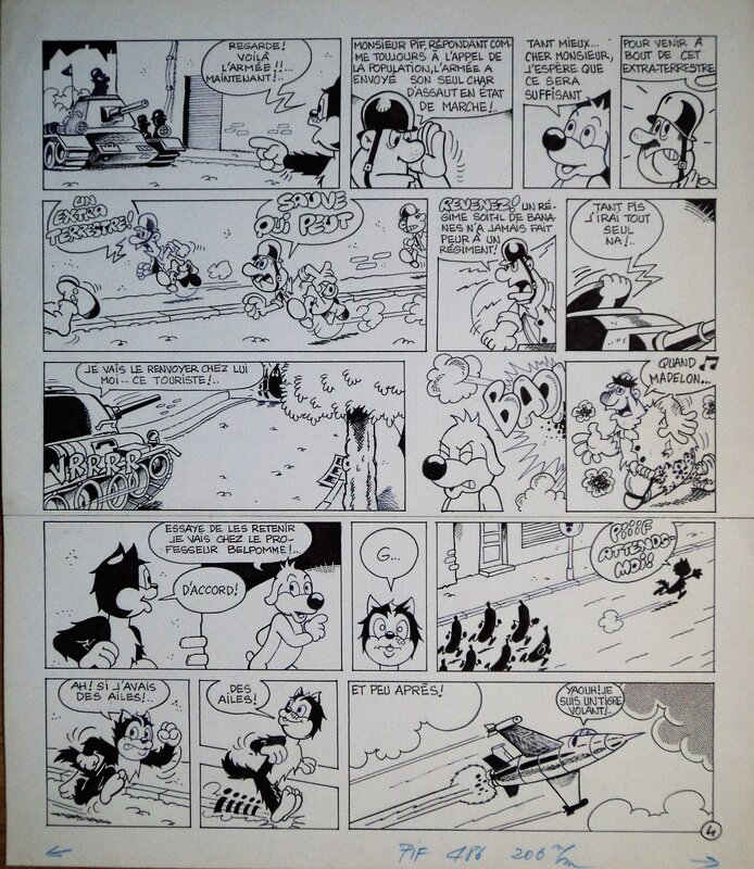 François Corteggiani, José Cabrero Arnal, Pif le chien dans Pif n° 486 pl 4 - Comic Strip