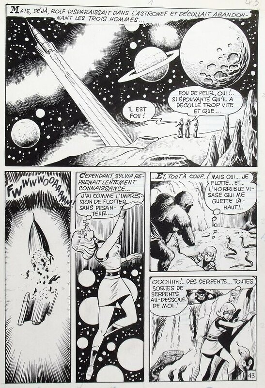 Juan Martínez Osete, Juan Martínez Osete, Le cercueil de l'espace - Vick n°23, planche 43 (Mon journal) - Planche originale