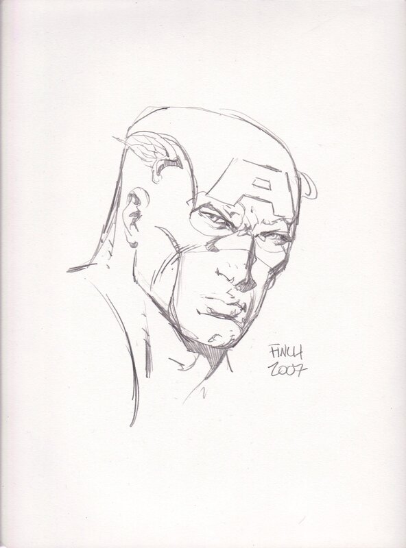 David Finch - Captain America - Sketch