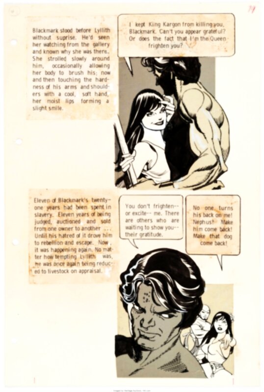 Gil Kane, Blackmark Paperback p.74 ( 1971 ) - Planche originale
