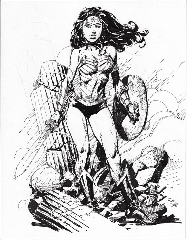 David Finch -  Wonder Woman - Illustration originale