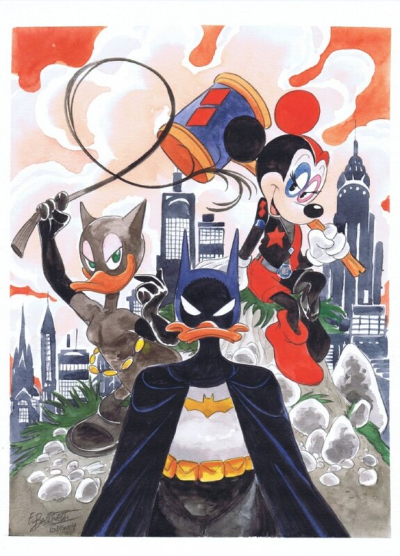 Disney”Bat”-Family par Emmanuele Baccinelli - Illustration originale