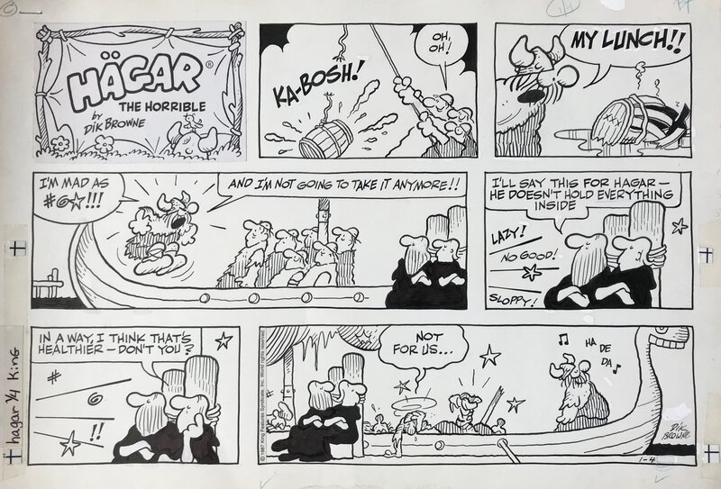 Hagar the horrible sunday strip by Browne - Comic Strip