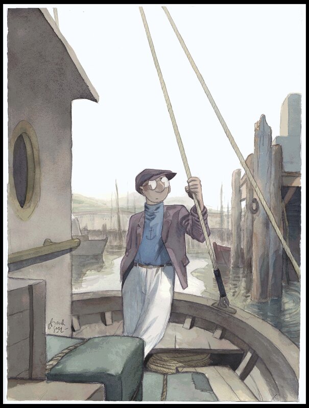 Frank Le Gall, 2015 - Le mangeur d'archipels - Original Illustration