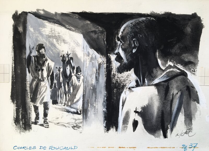 Charles de Foucauld by René Follet - Original Illustration