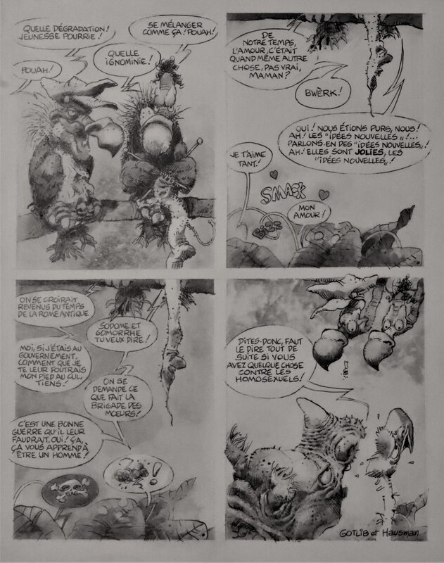 René Hausman, Amours contre nature - Planche originale