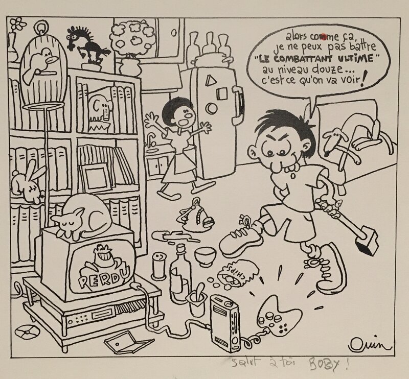 Pierre Ouin, Le combattant ultime !! - Original Illustration