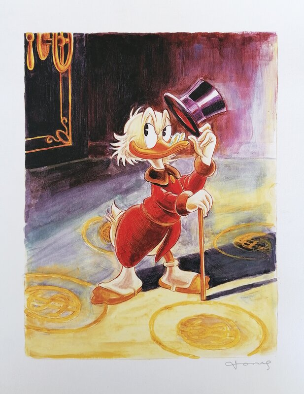 Tony Fernandez, Picsou (aka Uncle Scrooge) inspiré de Carl Barks - Illustration originale