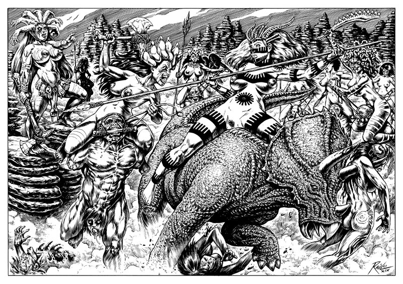 Raúlo Cáceres, Crossed versus Jungle Fantasy - Illustration originale