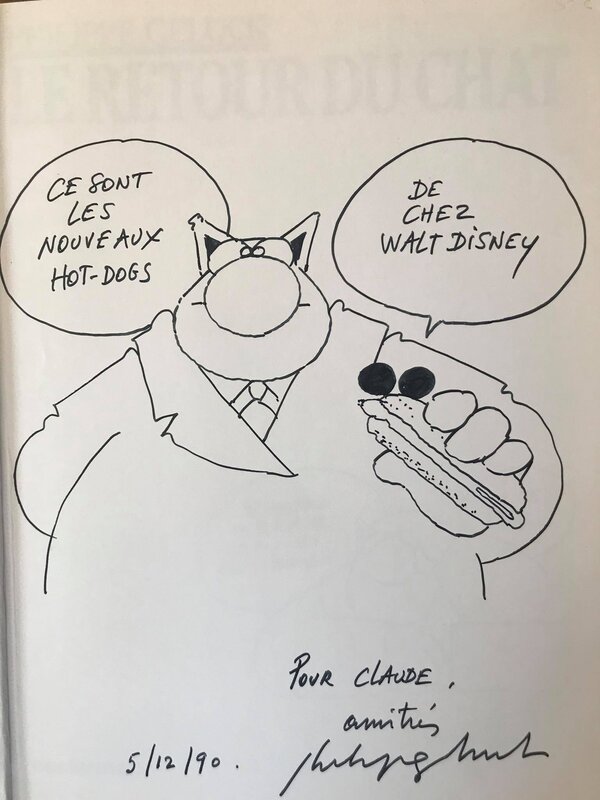 Dedicace Dans Le Retour Du Chat Par Philippe Geluck Dedicace