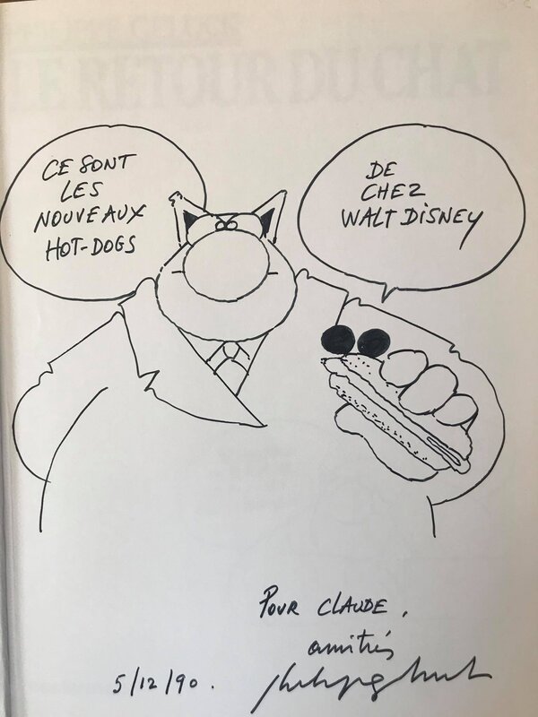 Philippe Geluck, Dédicace dans Le retour du Chat - Dédicace