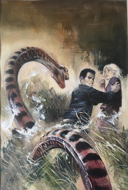 René Follet, Henri Vernes, Bob Morane La fille de l’anaconda - Couverture originale