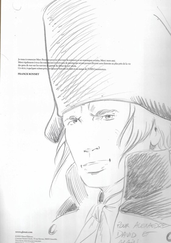 Franck Bonnet, Dédicace dans le tome 1 d'USS Constitution - Sketch