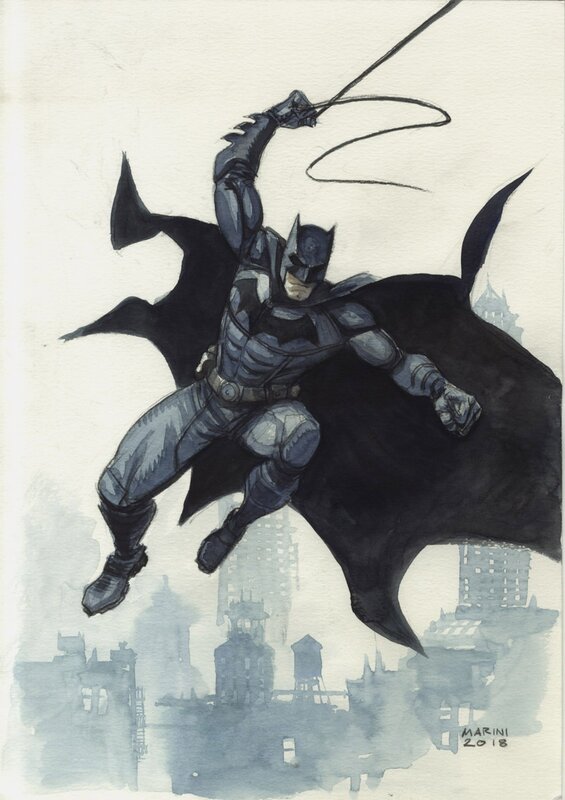 Batman par Enrico Marini - Illustration originale