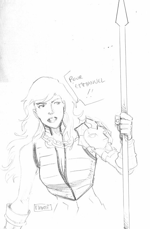 Marti, Dédicace Hoplitea tome 1 - Sketch