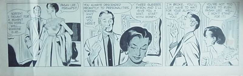 Alex Raymond - Rip Kirby strip 2568 dtd 5-16-54 - Planche originale