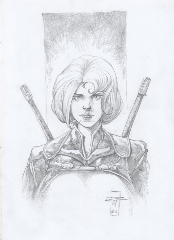 Black Widow by Ralf van der Hoeven - Original Illustration