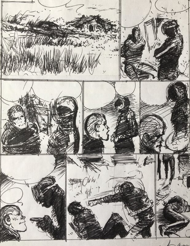 René Follet, André-Paul Duchâteau, Valhardi Le dossier X - Original art