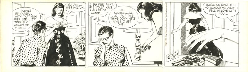 Alex Raymond, Rip Kirby 1954.06.29 - Planche originale