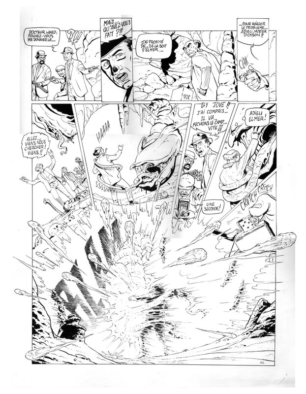 Olivier Roman, Planche originale Harry Dickson # 12 Pl 42 - Planche originale