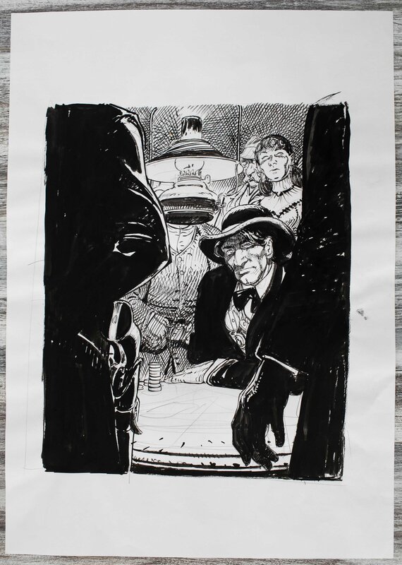 Bouncer, Poker by François Boucq - Original Illustration