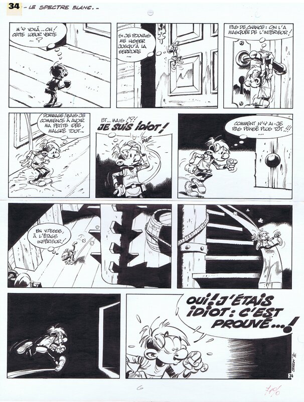 Pierre Seron, Mini-mensjes 6 Het spookschip - Planche originale