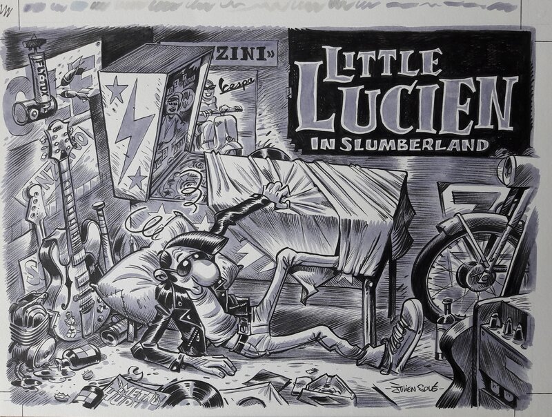 Illustration Lucien par Julien/CDM, Frank Margerin - Illustration originale
