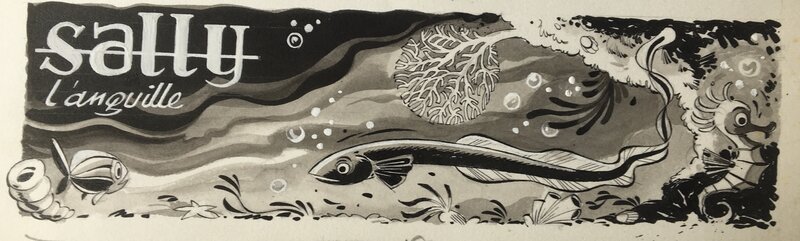 Sally l’anguille par Claude Marin - Illustration originale