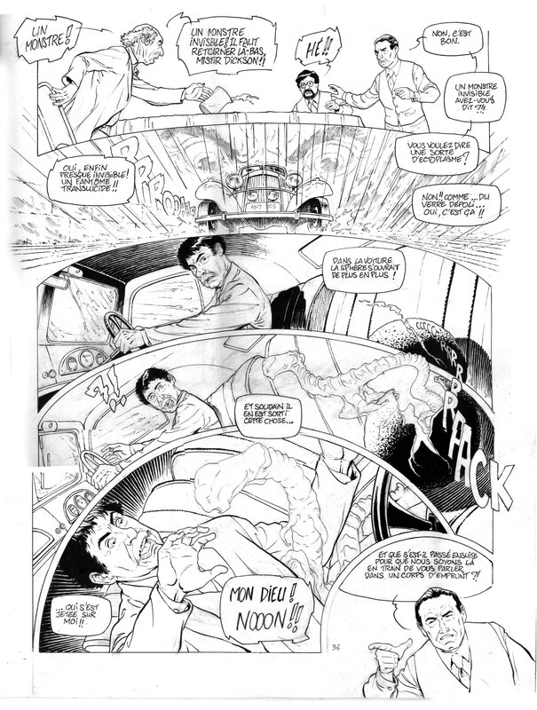 Olivier Roman, Planche Originale 36 Harry Dickson # 12 - Planche originale