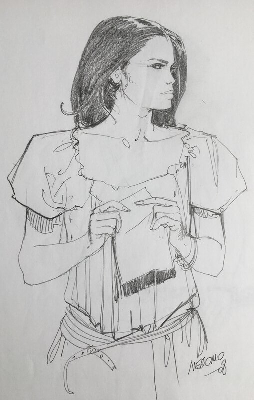 Jeune femme by Gilles Mezzomo - Original Illustration