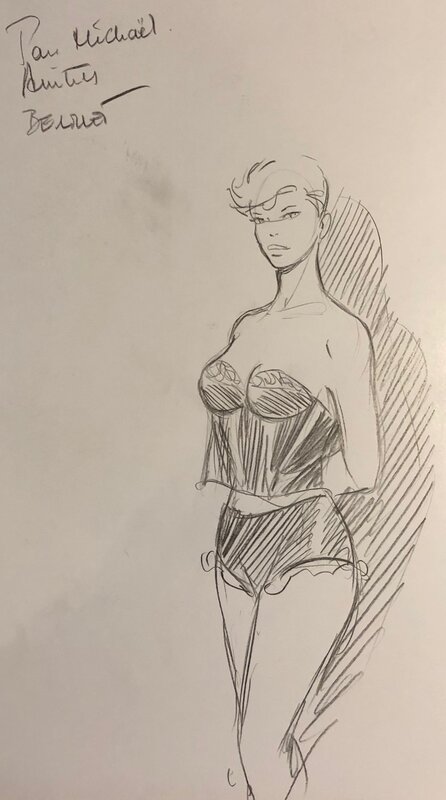 Dédicace de Berthet pour Pin-Up - Sketch