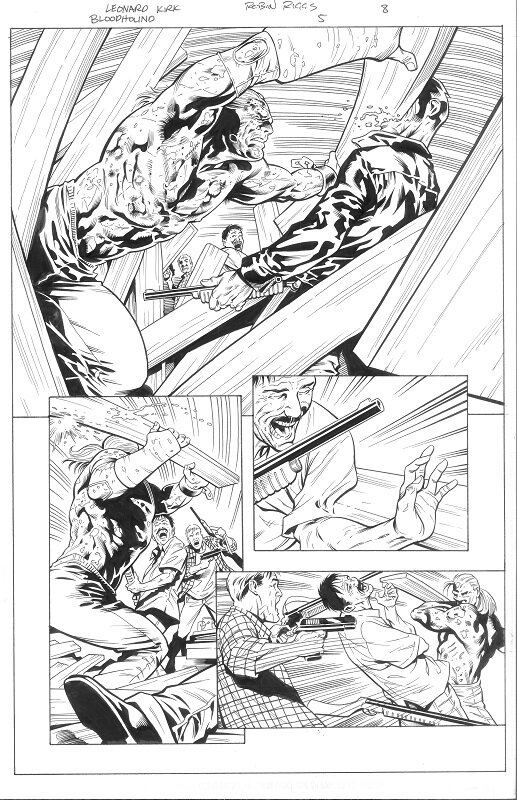 Leonard Kirk, Robin Riggs, Bloodhound #5 page 8 - Planche originale