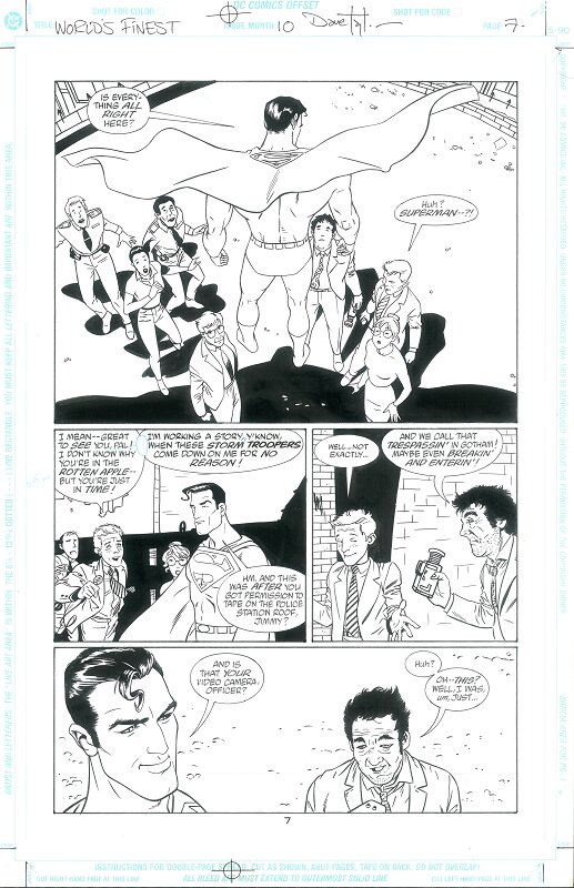 Dave Taylor, Robert Campanella, Karl Kesel, Clem Robins, Batman And Superman: World's Finest #10 - Planche originale