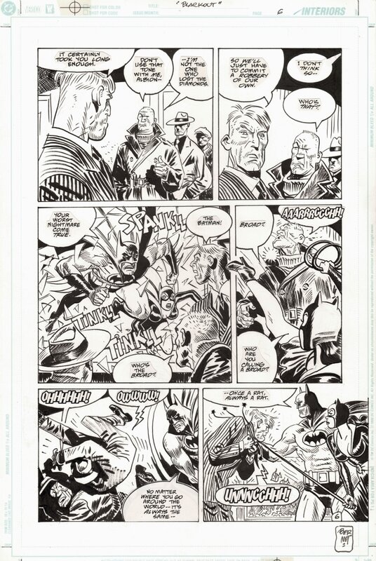 Jordi Bernet, Batman -Blackout page 6 - Planche originale