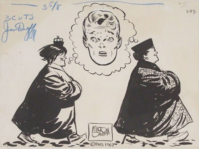 Steve Canyon par Milton Caniff - Illustration originale