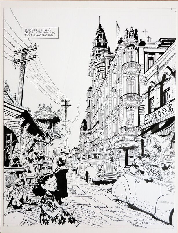 Didier Conrad, Tigresse blanche 7 - Voir Paris et mourir - Planche originale