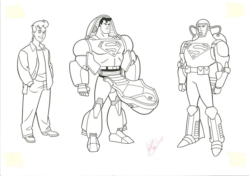 Mike DeCarlo, Superman Animated Series Style Guide : Jimmy Olsen, Superman - Original art