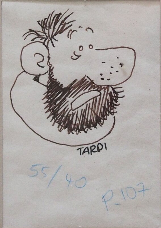 Portrait de Haddock par Jacques Tardi - Illustration originale